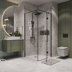 Niagara Душевой уголок Nova 100x100 NG-6832-34BLACK – фотография-3